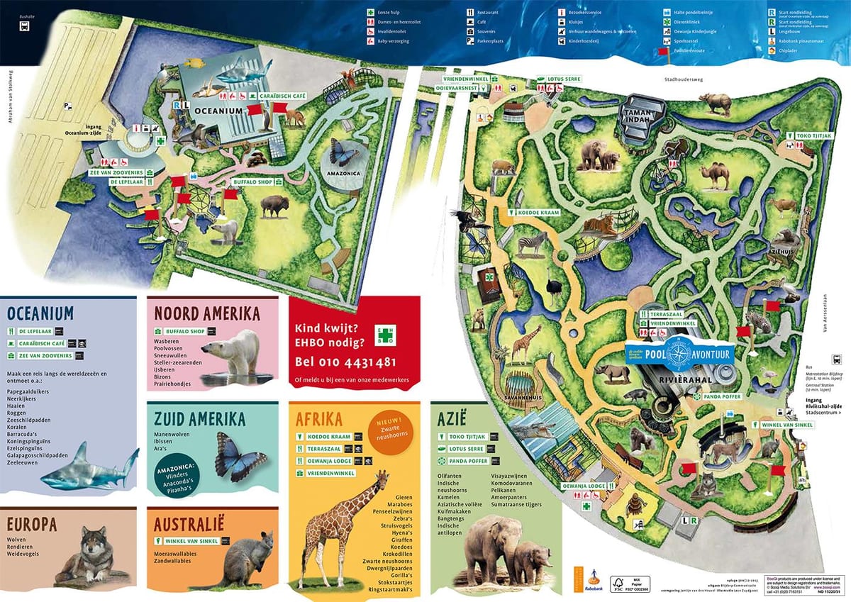 რუკა როტერდამის zoo 